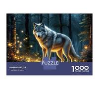 Rompecabezas para Adolescentes De 1000 Piezas Wolf in Enchanted Forest Rompecabezas para Adultos Juego De Ingenio para Mejorar La Memoria Actividades Divertidas En Casa 70x50cm/1000pcs