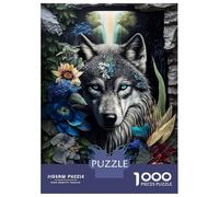 Rompecabezas para Adolescentes De 1000 Piezas Wolf in Mandala Jungle Rompecabezas para Adultos Juegos Familiares Desafío Difícil Regalos De Cumpleaños Y Únicos 70x50cm/1000pcs