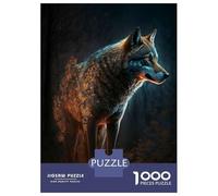 Rompecabezas para Adolescentes De 1000 Piezas Wolf in The Night Forest Rompecabezas para Adultos Juegos Relajantes Análisis Y Lógica Cumpleaños 52x38cm/1000pcs