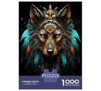 Rompecabezas para Adolescentes De 1000 Piezas Wolf Spirit Animal Art Print Rompecabezas para Adultos Juego Práctico Que Mejora La Memoria Interacción Entre Padres E Hijos 52x38cm/1000pcs
