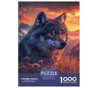 Rompecabezas para Adolescentes De 1000 Piezas Wolf Sunset Beauty Rompecabezas para Adultos Juguetes Antiestrés Decoración De Pared Interacción Entre Padres E Hijos 70x50cm/1000pcs