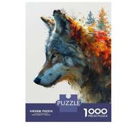 Rompecabezas para Adolescentes De 1000 Piezas Wolf Watercolor Painting(3) Rompecabezas para Adultos Juego De Ingenio Decoración De Pared Regalos para Reducir El Estrés 70x50cm/1000pcs