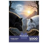 Rompecabezas para Adolescentes De 1000 Piezas Wolves Staring Animal Rompecabezas para Adultos Juguetes De Bricolaje Análisis Y Lógica Regalo De Cumpleaños, Regalos, 70x50cm/1000pcs