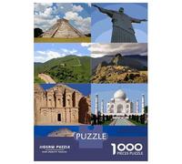 Rompecabezas para Adolescentes De 1000 Piezas Wonders of The World Rompecabezas para Adultos Juegos Divertidos Mejora La Memoria Oferta como Regalo para Toda La Familia 70x50cm/1000pcs
