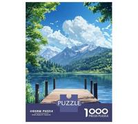 Rompecabezas para Adolescentes De 1000 Piezas Wooden Dock on The Lake Rompecabezas para Adultos Juguetes Antiestrés Arte De Pared Regalos De Cumpleaños Y Únicos 52x38cm/1000pcs