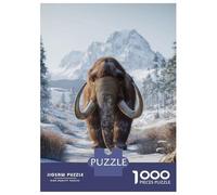 Rompecabezas para Adolescentes De 1000 Piezas Woolly Mammoth in Snowy Landscape Rompecabezas para Adultos Juguetes De Bricolaje Análisis Y Lógica Regalo De Cumpleaños, Regalos, 70x50cm/1000pcs