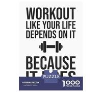 Rompecabezas para Adolescentes De 1000 Piezas Workout Like Your Life Depends On It Rompecabezas para Adultos Juegos Relajantes Regalo De Cumpleaños Diversión En Casa Actividades, 70x50cm/1000pcs