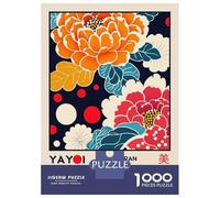 Rompecabezas para Adolescentes De 1000 Piezas Yayoi Kusama Floral Retro Exhibition Poster Rompecabezas Juego De Ingenio Análisis Y Lógica Actividades Divertidas En Casa 52x38cm/1000pcs