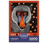 Rompecabezas Para Adolescentes De 1000 Piezas Yayoi Kusama Mandrill No.3 Exhibition Poster Rompecabezas Para Adultos Juegos Relajantes Regalos Para Mujeres Ayuda A Ejercitar El Cerebro 38x26cm/1000pcs