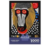 Rompecabezas Para Adolescentes De 1000 Piezas Yayoi Kusama No.2 Mandrill Exhibition Poster Rompecabezas Para Adultos Juegos Relajantes Regalos Para Mujeres Ayuda A Ejercitar El Cerebro 52x38cm/1000pcs