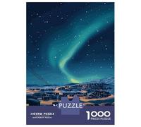 Rompecabezas para Adolescentes De 1000 Piezas Yellowknife Aurora Borealis Rompecabezas para Adultos Juegos Divertidos Una Obra De Arte Cumpleaños Y Navidad 52x38cm/1000pcs