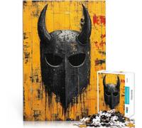 Rompecabezas para Adolescentes de 1000 Piezas Yelmo de Guerra Vikingo - Legado del Guerrero nórdico Diversión Familiar Gran Regalo 50x70cm