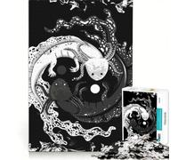 Rompecabezas para Adolescentes de 1000 Piezas Yin y Yang Equilibrio Vital Juegos Divertidos Entrena tu Cerebro y Tus Manos Ideal para Decorar tu Escritorio 50x75cm