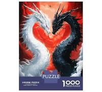 Rompecabezas para Adolescentes De 1000 Piezas Yin Yang Dragons Rompecabezas para Adultos Juegos Divertidos Decoración De Pared 52x38cm/1000pcs
