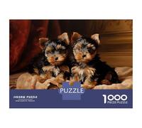 Rompecabezas para Adolescentes De 1000 Piezas Yorkshire Terrier Dog Pupp Rompecabezas para Adultos Juego De Ingenio Alivia El Estrés Ayuda A Ejercitar El Cerebro 38x26cm/1000pcs