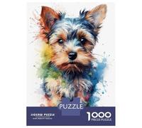 Rompecabezas para Adolescentes De 1000 Piezas Yorkshire Terrier Puppy Rompecabezas para Adultos Juego Práctico Una Obra De Arte Cumpleaños 70x50cm/1000pcs