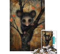 Rompecabezas para Adolescentes de 1000 Piezas Zarigüeya en otoño Rompecabezas para Adultos Juego Familiar Divertido y con Humor Un Gran Regalo para los Amantes de los Videojuegos (tamaño 50x75cm)