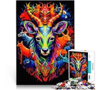 Rompecabezas para Adolescentes de 2000 Piezas Animales psicodélicos del Bosque Juego Familiar para y Regalos de Amigo Secreto 70x100cm