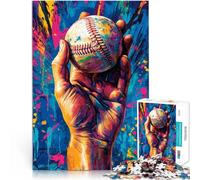 Rompecabezas para Adolescentes de 2000 Piezas Arte de Mano de béisbol Alivio del estrés Decoración de Pared cumpleaños y Navidad 70x100cm