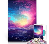 Rompecabezas para Adolescentes de 2000 Piezas Arte de píxeles del Cielo oceánico lofi Difícil Difícil Regalo de Obra de Arte 70x100cm