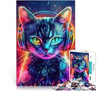 Rompecabezas para Adolescentes de 2000 Piezas Auriculares para Juegos de Gato Juegos Juguetes Regalo Juego de desafío único 70x100cm