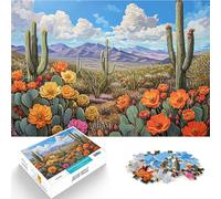 Rompecabezas para Adolescentes de 2000 Piezas Cactus del Desierto en Flor Corte de precisión Colección de Artistas, Bellas Artes 70x100cm