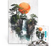 Rompecabezas para Adolescentes de 2000 Piezas Cascada Japonesa para el Juguete de desafío de Juego Educativo Gran Regalo 70x100cm