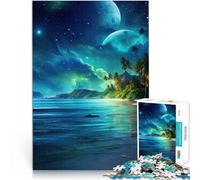 Rompecabezas para Adolescentes de 2000 Piezas Cielo Nocturno del océano Azul Juegos de relajación Decoración del hogar 70x100cm