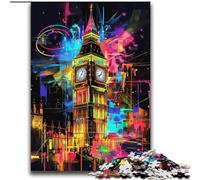 Rompecabezas para Adolescentes de 2000 Piezas con Grafiti del Big Ben Ayuda a ejercitar el Cerebro Juguetes adictivos para Cultivar la Paciencia Gran Regalo 70x100cm