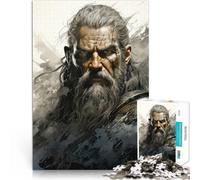 Rompecabezas para Adolescentes de 2000 Piezas Dios Vikingo Odín Thor Actividad Familiar Cada Pieza es única: un desafiante y Divertido Juego Familiar 70x100cm