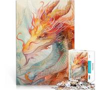 Rompecabezas para Adolescentes de 2000 Piezas Dragón Rojo Legendario Regalos de Juegos desafiantes Regalos de cumpleaños 70x100cm