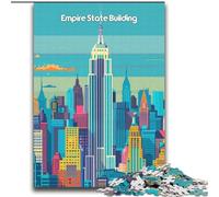 Rompecabezas para Adolescentes de 2000 Piezas Empire State Building, Ayuda a ejercitar el Cerebro, Juguetes adictivos para Cultivar la Paciencia, decoración, 70x100cm