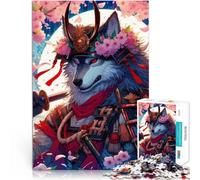 Rompecabezas para Adolescentes de 2000 Piezas Fantasía Japonesa de Lobo samurái Juguetes de Juego Decoración 70x100cm