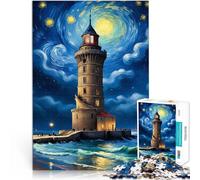 Rompecabezas para Adolescentes de 2000 Piezas Faro en Stay Night Juguete Educativo de Aprendizaje Juego de desafío único 70x100cm