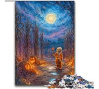 Rompecabezas para Adolescentes de 2000 Piezas, Halloween bajo el Cielo Nocturno, Juego Familiar, antiestrés, desafío difícil, Regalo de Amigo Secreto, 70x100cm