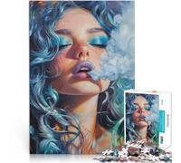 Rompecabezas para Adolescentes de 2000 Piezas Hermosa Mujer fumando Juguetes educativos Decoración de Pared cumpleaños y Navidad 70x100cm
