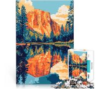 Rompecabezas para Adolescentes de 2000 Piezas Ilustración de Reflejos del Atardecer en Yosemite Acertijo para Mejorar la Memoria 70x100cm