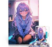 Rompecabezas para Adolescentes de 2000 Piezas Linda Chica de Anime en Problemas Difícil y desafío Regalo de Obra de Arte 70x100cm