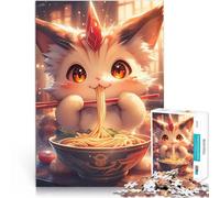 Rompecabezas para Adolescentes de 2000 Piezas Lindo Ramen de Gato Unicornio Aprendizaje Educativo Decoración 70x100cm