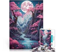 Rompecabezas para Adolescentes de 2000 Piezas Luna Llena de neón Ascendente Juegos de relajación Regalos de Amigo Secreto 70x100cm