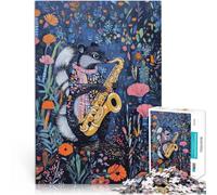 Rompecabezas para Adolescentes de 2000 Piezas Mofeta Tocando el saxofón Juego práctico con Piezas de Formas aleatorias Que se entrelazan Completamente 70x100cm