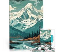 Rompecabezas para Adolescentes de 2000 Piezas Montaña Retro Vintage Juego de Preguntas con Piezas de Formas aleatorias Que se entrelazan Completamente 70x100cm