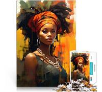 Rompecabezas para Adolescentes de 2000 Piezas Mujer Africana Pintada Regalos de Juegos desafiantes decoración de Pared 70x100cm