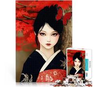 Rompecabezas para Adolescentes de 2000 Piezas Mujer Japonesa en Kimono Juego Intelectual de Juguete Decoración del hogar 70x100cm