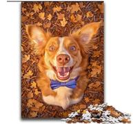 Rompecabezas para Adolescentes de 2000 Piezas: Perro Entre Hojas caídas, antiestrés, desafío difícil, decoración única para el hogar y Regalos, 70x100cm
