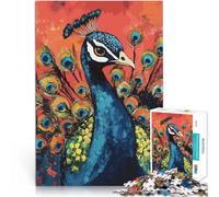 Rompecabezas para Adolescentes de 2000 Piezas Pintura de Pavo Real Juego Intelectual con Piezas de Formas aleatorias Que se entrelazan Completamente 70x100cm