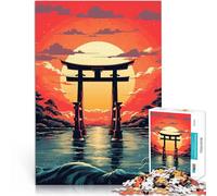 Rompecabezas para Adolescentes de 2000 Piezas Puerta Torii Japonesa para divertirse en Familia Juego Educativo para cumpleaños y Navidad. 70x100cm
