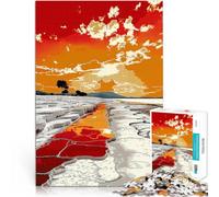 Rompecabezas para Adolescentes de 2000 Piezas Puesta de Sol sobre Las Piscinas de travertino Juego de Preguntas Mejorar la Memoria 70x100cm