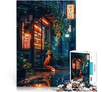 Rompecabezas para Adolescentes de 2000 Piezas Refugio contra la Lluvia Fox Neon Juego práctico Juguetes de decoración del hogar 70x100cm
