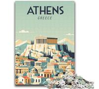 Rompecabezas para Adolescentes de Atenas, Grecia, 1000 Piezas, Juegos educativos, decoración de Pared, cumpleaños y Navidad (26x38cm)
